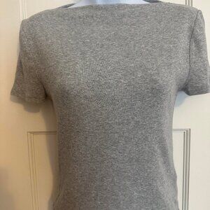(Size S) J Crew Boat Neck Gray Shirt